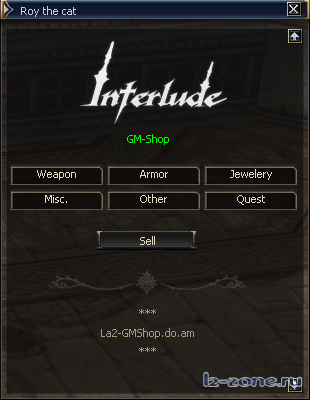 GM Shop  Interlude by Lraj. v0.5