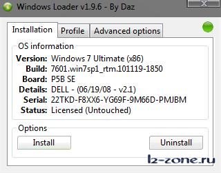 Windows 7 Loader 1.9.6 by Daz + 1.8.5 (  )