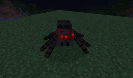 Пещерный и обычный паук в Майнкрафт