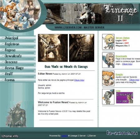 Website to Lineage 2 Server by Tarik01